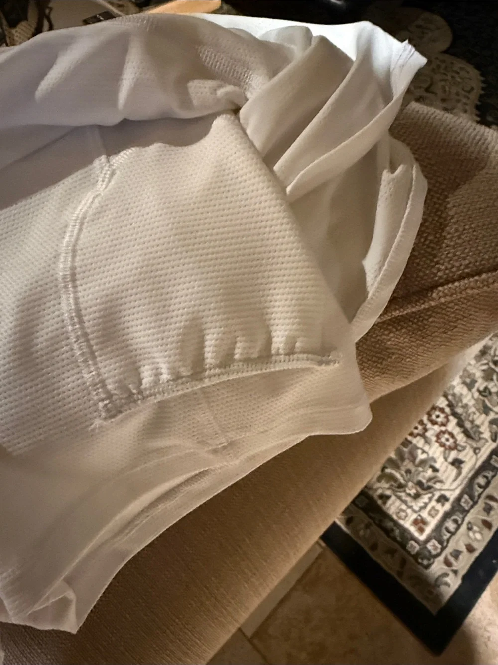 Athleta Girl Swing Skort White Tiered Skirt w/Bike Shorts  Sz L/12